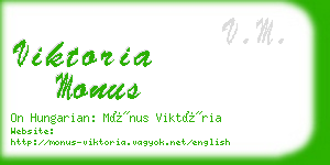 viktoria monus business card